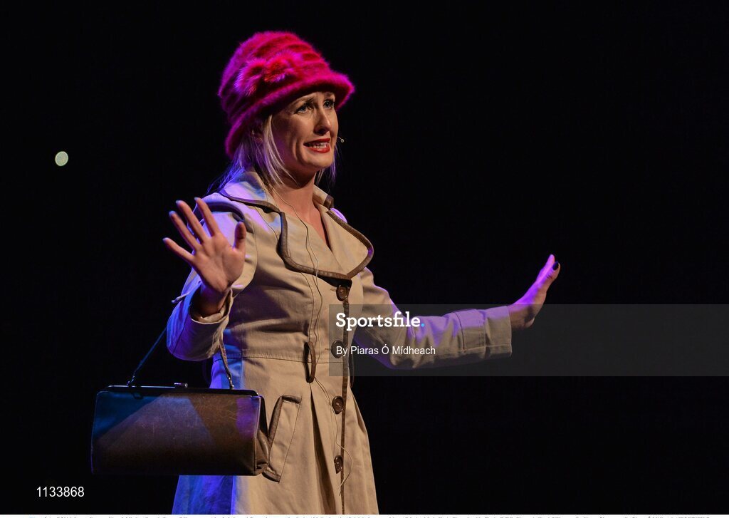 2 April 2016; Laura Crossan, Naomh Mhuire, Carraig Droma Rúisc, representing Leitrim and Connacht, competing in the Aithriseoireacht / Scéalaíocht competition. All-Ireland Scór Sinsir Championship Finals. INEC, Gleneagle Hotel, Killarney, Co. Kerry. Picture credit: Piaras Ó Mídheach / SPORTSFILE