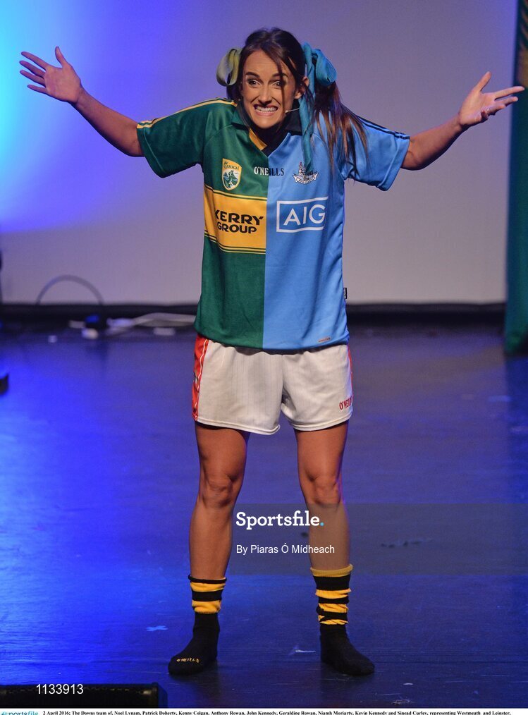 2 April 2016; The Downs team of, Noel Lynam, Patrick Doherty, Kenny Colgan, Anthony Rowan, John Kennedy, Geraldine Rowan, Niamh Moriarty, Kevin Kennedy and Sinead Curley, representing Westmeath  and Leinster, competing in the Léiriú Stáitse competition. Pictured is Sinead Curley. All-Ireland Scór Sinsir Championship Finals. INEC, Gleneagle Hotel, Killarney, Co. Kerry. Picture credit: Piaras Ó Mídheach / SPORTSFILE