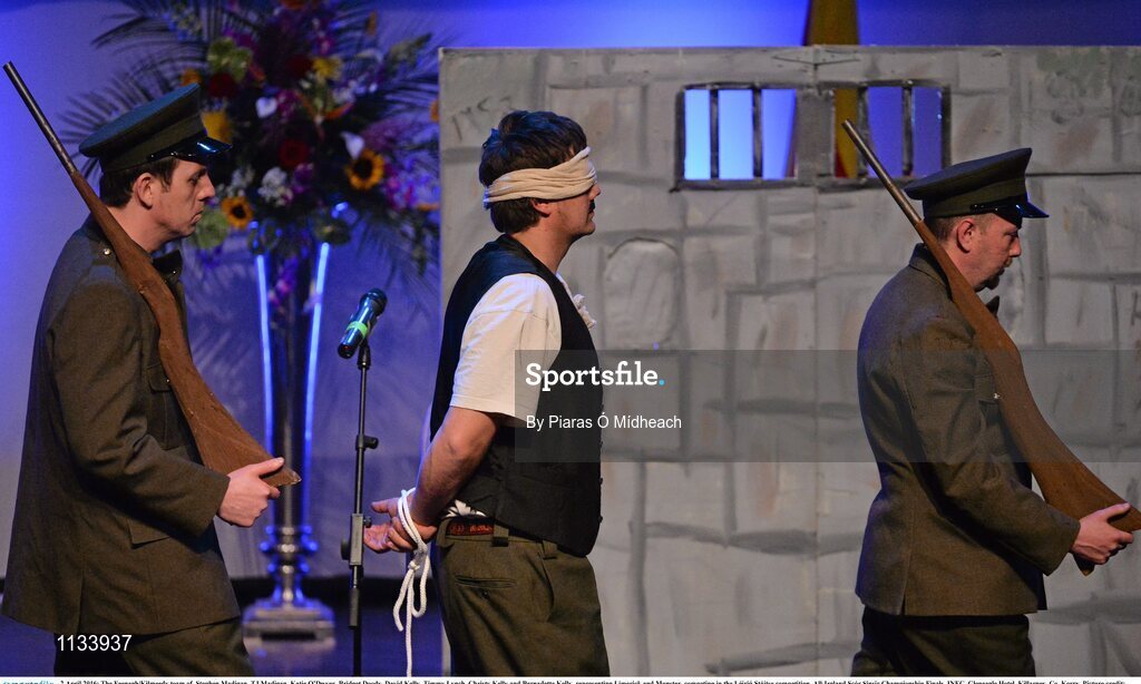 2 April 2016; The Feenagh/Kilmeedy team of, Stephen Madigan, TJ Madigan, Katie O’Dwyer, Bridget Doody, David Kelly, Timmy Lynch, Christy Kelly and Bernadette Kelly, representing Limerick and Munster, competing in the Léiriú Stáitse competition. All-Ireland Scór Sinsir Championship Finals. INEC, Gleneagle Hotel, Killarney, Co. Kerry. Picture credit: Piaras Ó Mídheach / SPORTSFILE