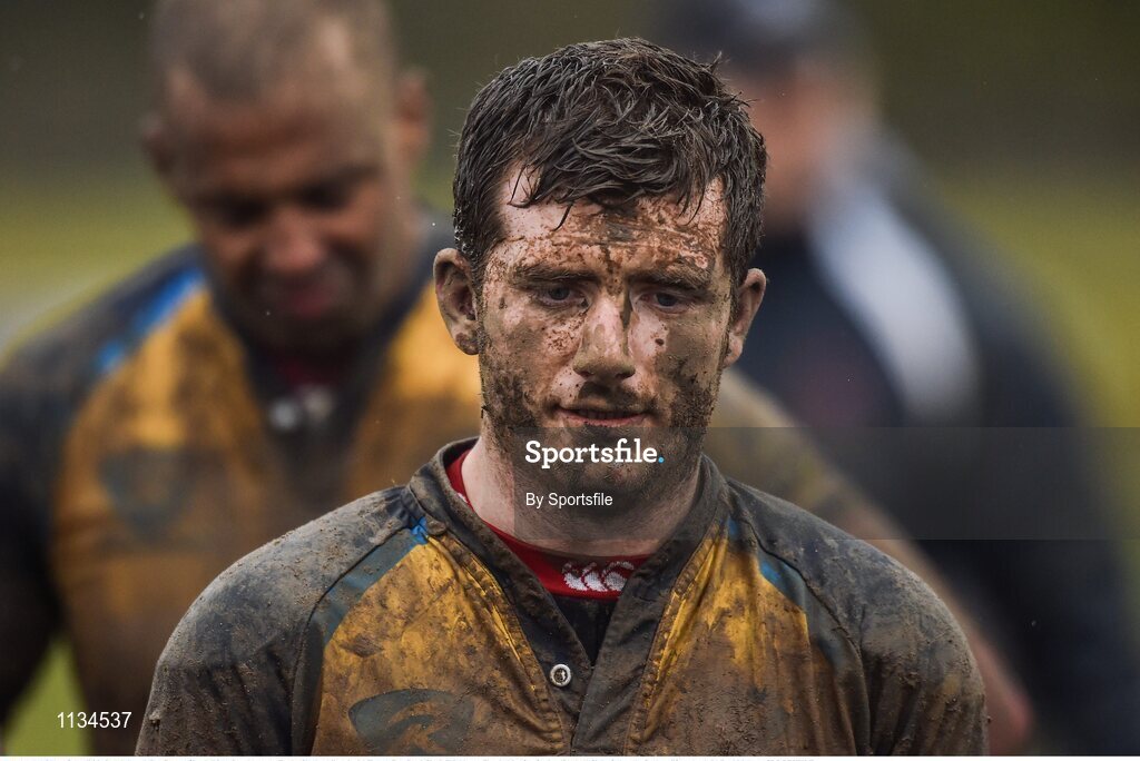 3 April 2016; A dejected Ben Foran, Clondalkin, after the game. Bank of Ireland Provincial Towns Cup Semi-Final, Wicklow v Clondalkin. Co. Carlow Football Club, Oakpark, Carlow. Photo by Sportsfile