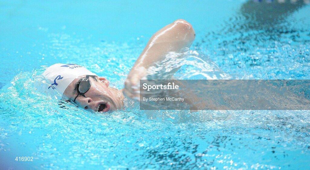 9 April 2010; James Scully, from Ratoath, Co. Meath, in action during swimming training at an Ireland paralympic squad training camp. Ireland Paralympic Squad Training Camp - April 2010, University of Limerick, Limerick. Picture credit: Stephen McCarthy / SPORTSFILE