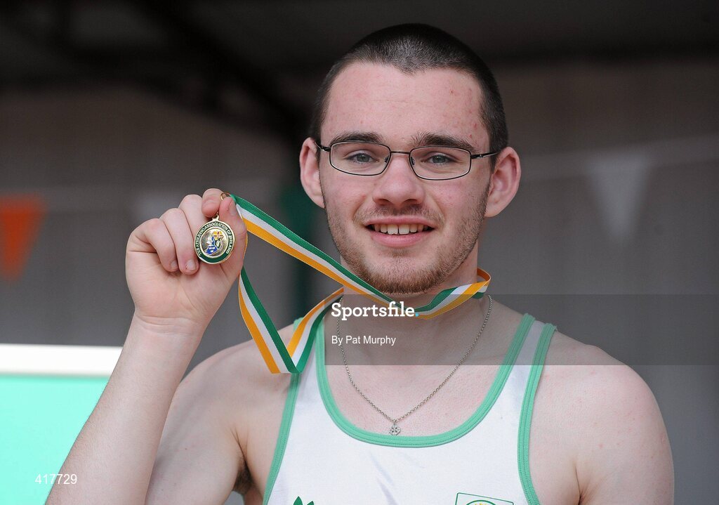 10 April 2010; Conor Daly, from St. Abbans AC, during the U17 Boys High Jump. Woodie's DIY Juvenile Indoor Championships, Nenagh Indoor Arena, Nenagh, Co. Tipperary. Picture credit: Pat Murphy / SPORTSFILE
