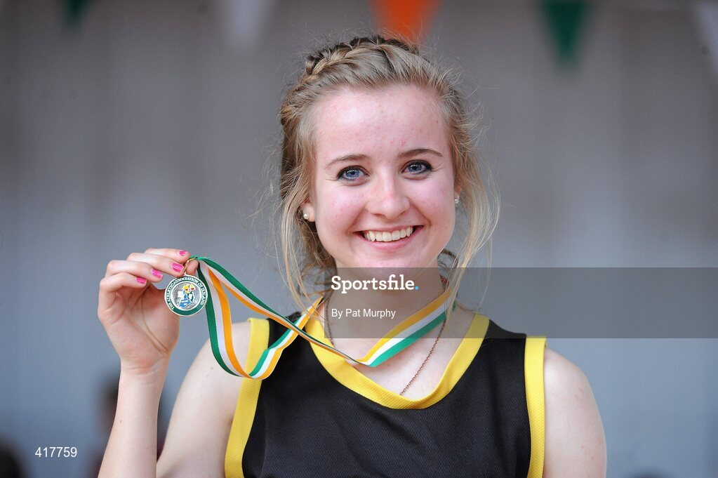 10 April 2010; Emma Prendeville, from Farranfore Maine Valley AC, after winning the U18 Girls 1500m Walk. Woodie's DIY Juvenile Indoor Championships, Nenagh Indoor Arena, Nenagh, Co. Tipperary. Picture credit: Pat Murphy / SPORTSFILE