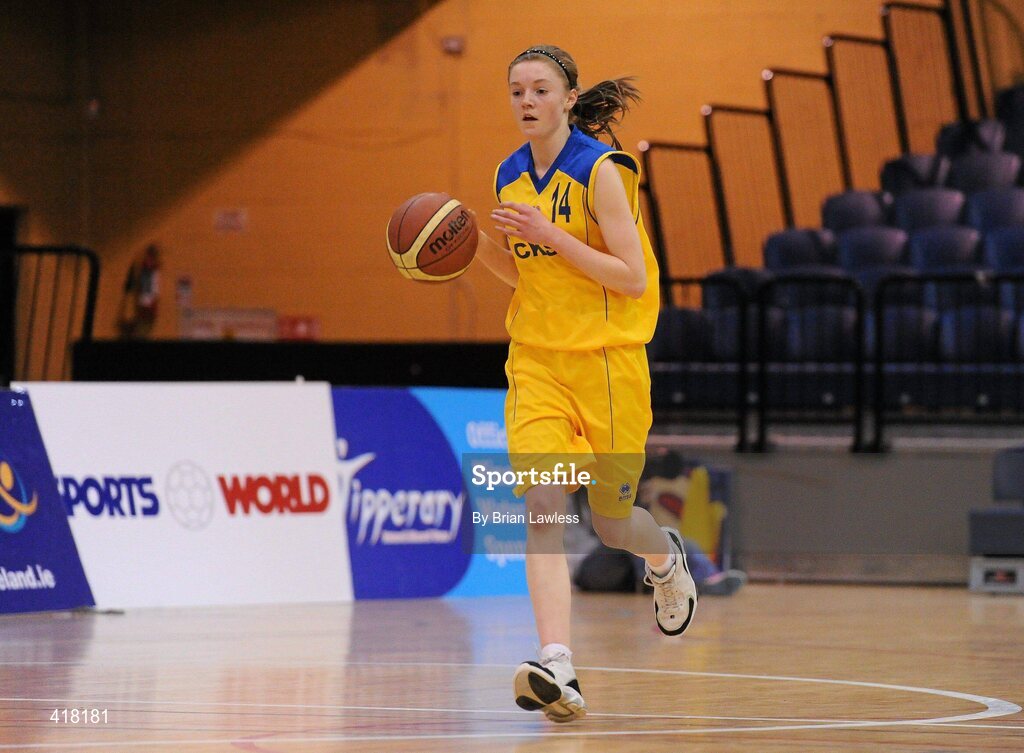 25 March 2010; Rachel Finn, Christ King Secondary School. U16C Girls - All-Ireland Schools League Finals 2010, Christ King Secondary School, Cork v St. Attractas Community School, Tubbercurry, Co. Sligo, National Basketball Arena, Tallaght, Dublin. Picture credit: Brian Lawless / SPORTSFILE
