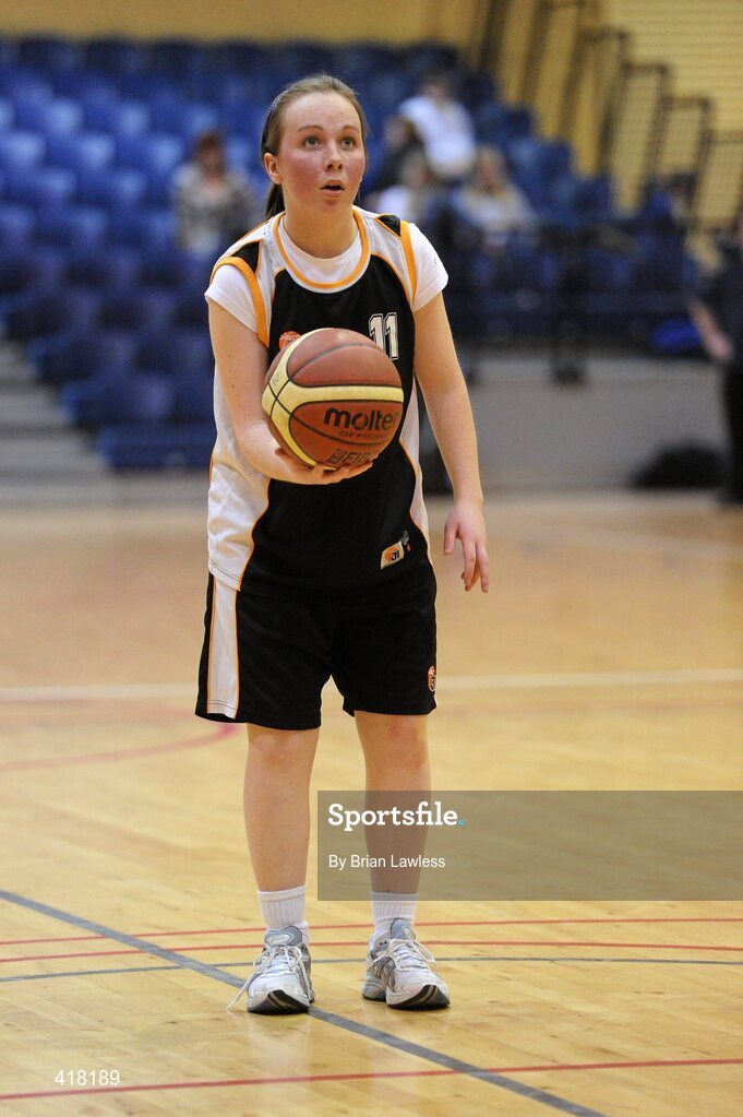 25 March 2010; Caoimhe Gallagher, St. Attractas Community School. U16C Girls - All-Ireland Schools League Finals 2010, Christ King Secondary School, Cork v St. Attractas Community School, Tubbercurry, Co. Sligo, National Basketball Arena, Tallaght, Dublin. Picture credit: Brian Lawless / SPORTSFILE