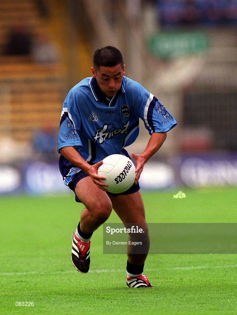 27 May 2001; Jason Sherlock of Dublin during the Bank of Ireland Leinster Senior Football Championship Quarter-Final match between Dublin and Longford at Croke Park in Dublin. Photo by Damien Eagers/Sportsfile