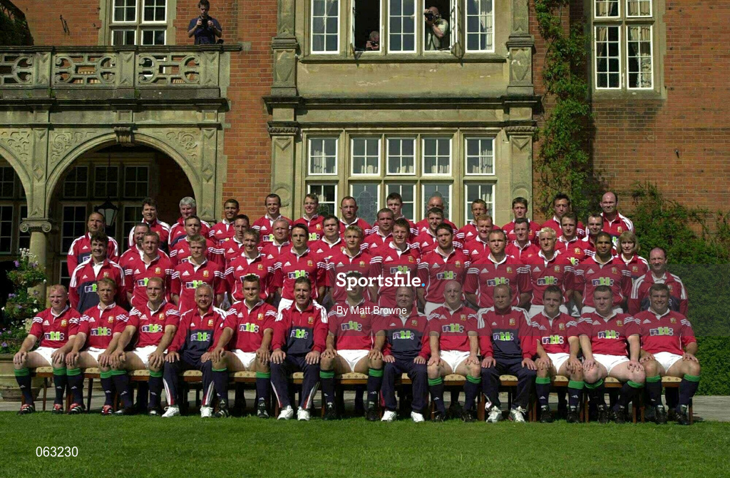 29 May 2001; The British and Irish Lions team pictured at Tylney Hall in Rotherwick, England. Photo by Matt Browne/Sportsfile