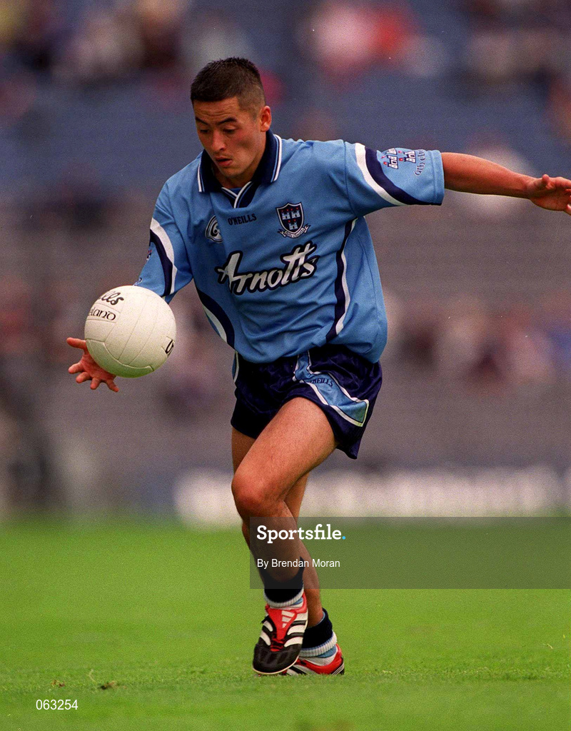 27 May 2001; Jason Sherlock of Dublin during the Bank of Ireland Leinster Senior Football Championship Quarter-Final match between Dublin and Longford at Croke Park in Dublin. Photo by Brendan Moran/Sportsfile