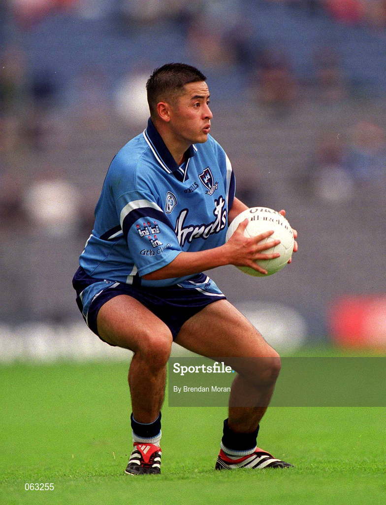 27 May 2001; Jason Sherlock of Dublin during the Bank of Ireland Leinster Senior Football Championship Quarter-Final match between Dublin and Longford at Croke Park in Dublin. Photo by Brendan Moran/Sportsfile
