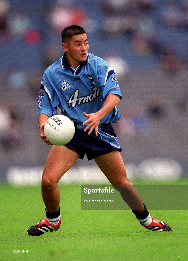 27 May 2001; Jason Sherlock of Dublin during the Bank of Ireland Leinster Senior Football Championship Quarter-Final match between Dublin and Longford at Croke Park in Dublin. Photo by Brendan Moran/Sportsfile