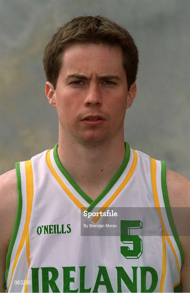 31 May 2001; Billy Donlon during a Ireland Senior Men's Basketball Team Portraits Session in Tallaght, Dublin. Photo by Brendan Moran/Sportsfile