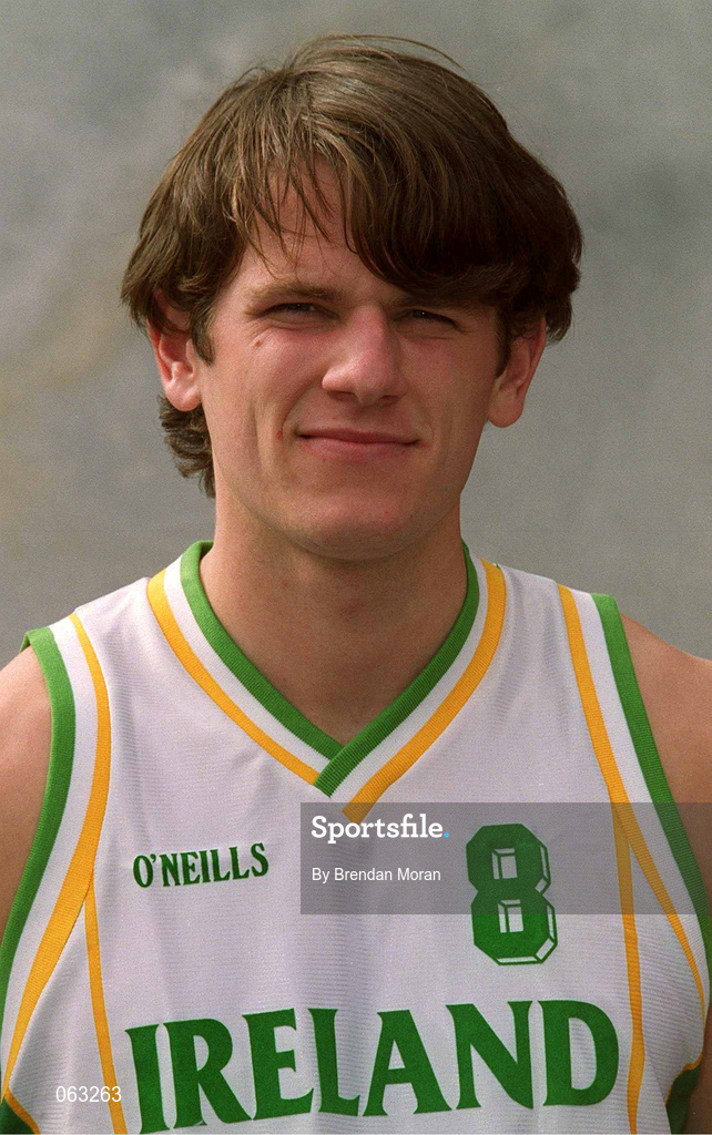 31 May 2001; Jon Larranaga during a Ireland Senior Men's Basketball Team Portraits Session in Tallaght, Dublin. Photo by Brendan Moran/Sportsfile