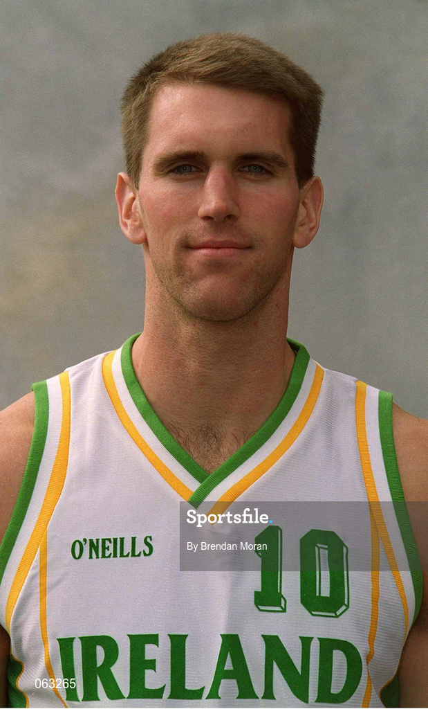 31 May 2001; Tim Kennedy during a Ireland Senior Men's Basketball Team Portraits Session in Tallaght, Dublin. Photo by Brendan Moran/Sportsfile