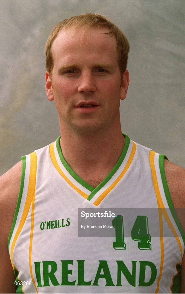 31 May 2001; Dan Callahan during a Ireland Senior Men's Basketball Team Portraits Session in Tallaght, Dublin. Photo by Brendan Moran/Sportsfile