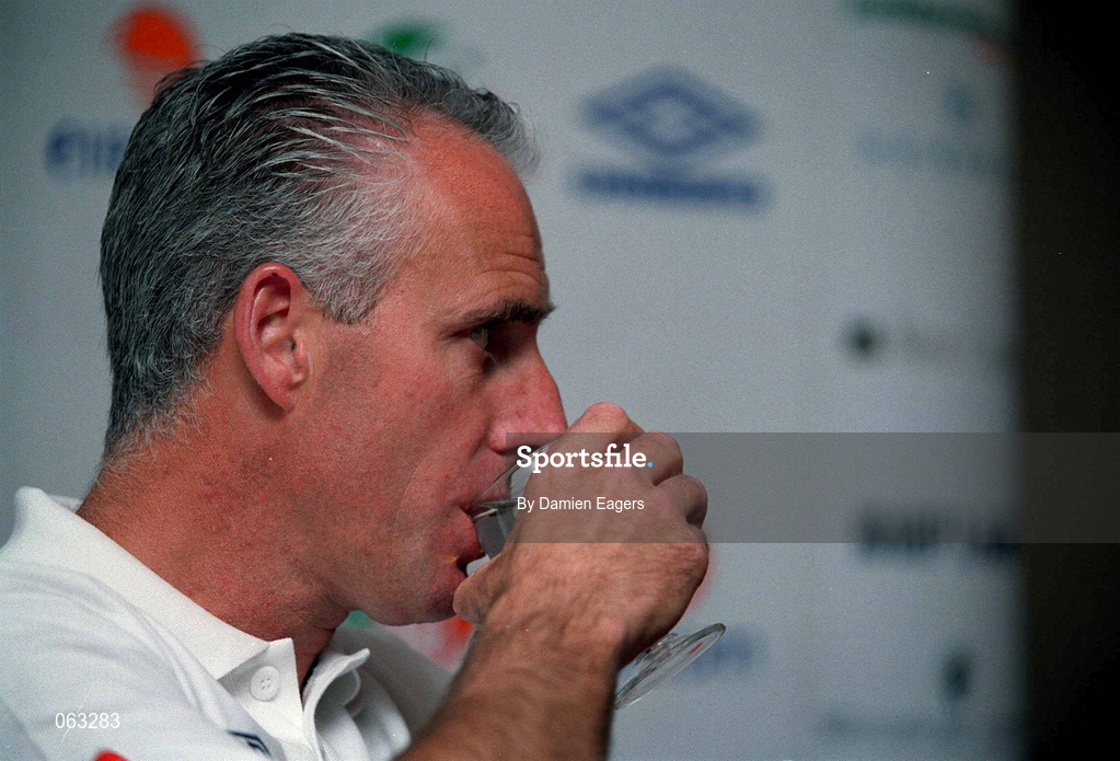 31 May 2001; Manager Mick McCarthy during a Republic of Ireland Press Conference at John Hyland Park in Baldonnell, Dublin. Photo by Damien Eagers/Sportsfile