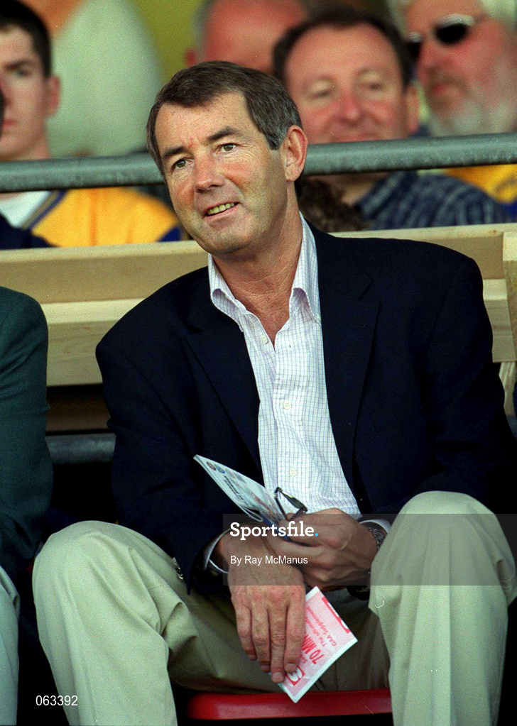 3 June 2001; Tipperary TD Michael Lowry watches the Guinness Munster Senior Hurling Championship Semi-Final match between Tipperary and Clare at Páirc Uí Chaoimh in Cork. Photo by Ray McManus/Sportsfile