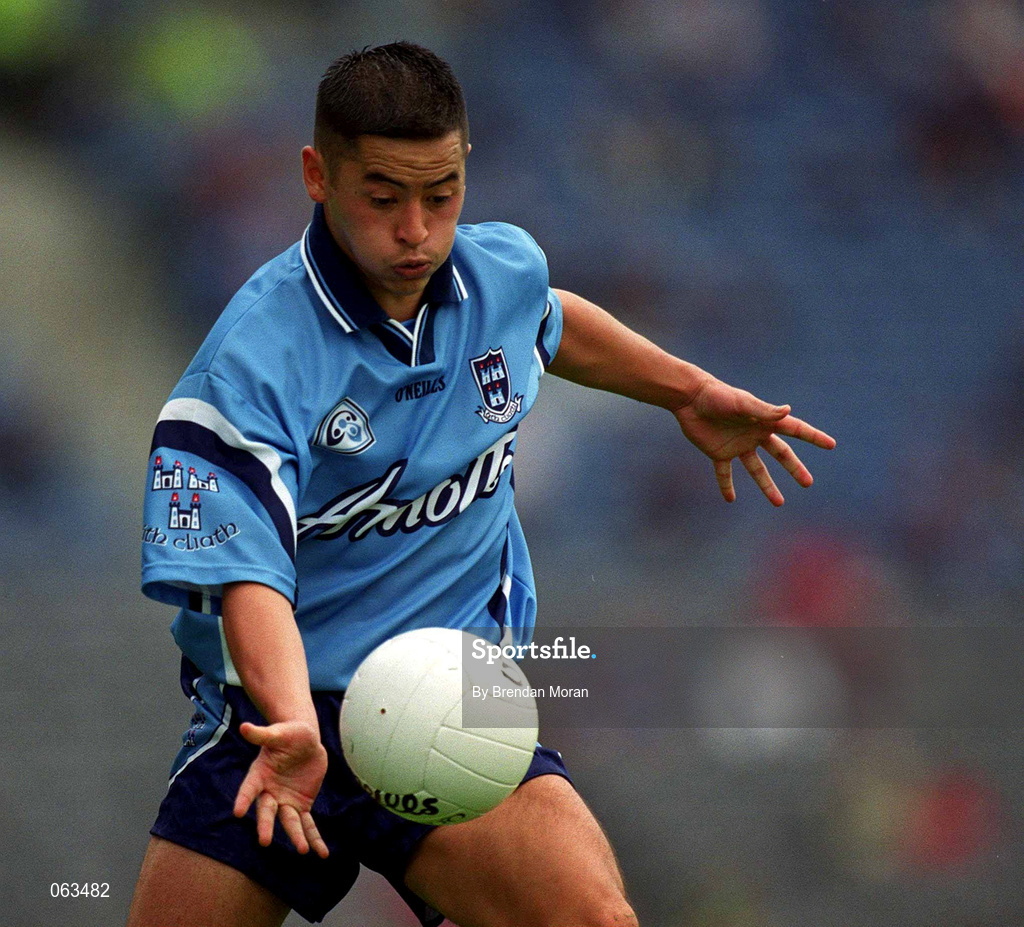27 May 2001; Jason Sherlock of Dublin during the Bank of Ireland Leinster Senior Football Championship Quarter-Final match between Dublin and Longford at Croke Park in Dublin. Photo by Brendan Moran/Sportsfile