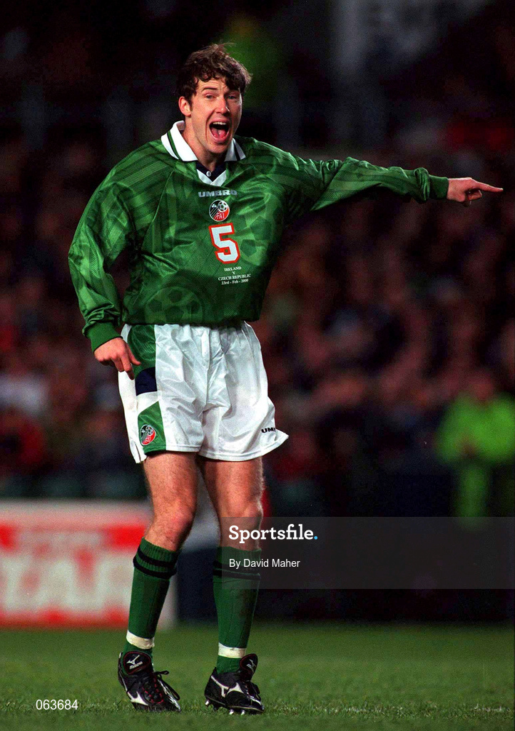 23 February 2000; Kenny Cunningham of Republic of Ireland during the International Friendly match between Republic of Ireland and Czech Republic at Lansdowne Road in Dublin. Photo by David Maher/Sportsfile
