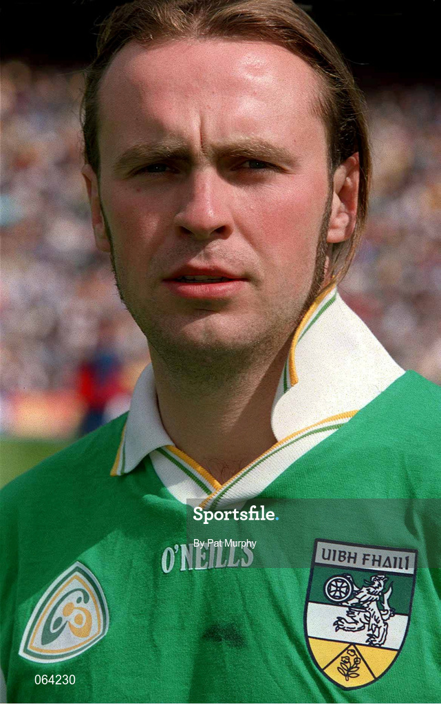 10 June 2001; Ger Oakley of Offaly ahead of the Guinness Leinster Senior Hurling Championship Semi-Final match between Kilkenny and Offaly at Croke Park in Dublin. Photo by Pat Murphy/Sportsfile