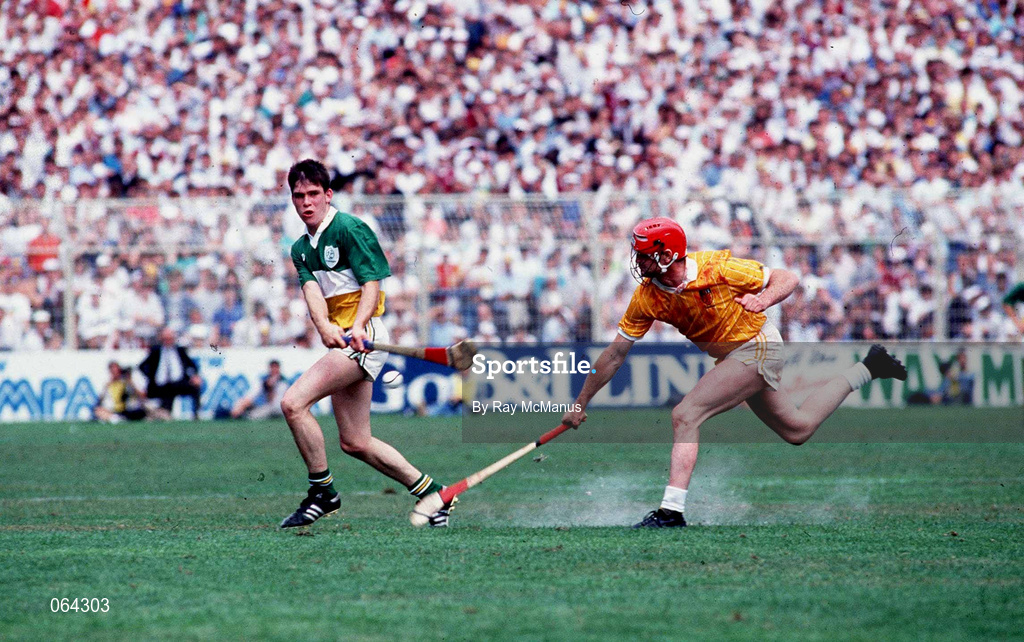 6 August 1989; Johnny Pilkington of Offaly during the All-Ireland Senior Hurling Championship Semi-Final match between Antrim and Offaly in at Croke Park in Dublin. Photo by Ray McManus/Sportsfile