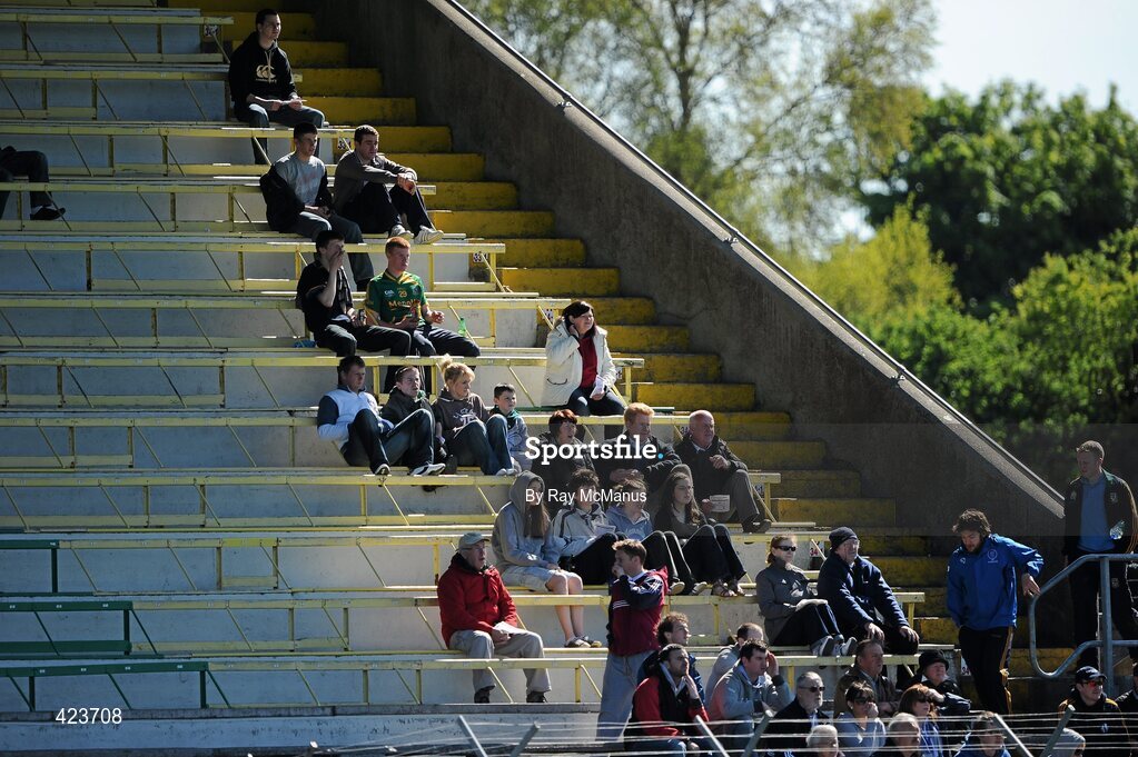 8 May 2010; A small section of supporters watch the game. Christy Ring Cup, Round 1, Meath v Kildare, Pairc Tailteann, Navan, Co. Meath. Picture credit: Ray McManus / SPORTSFILE