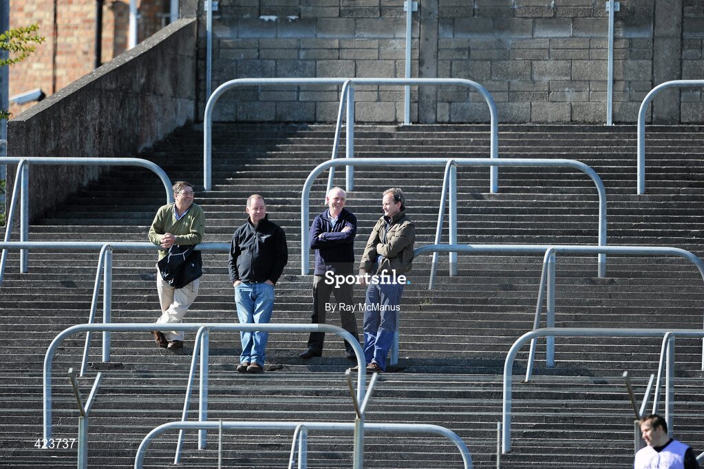 8 May 2010; A small section of supporters watch the game. Christy Ring Cup, Round 1, Meath v Kildare, Pairc Tailteann, Navan, Co. Meath. Picture credit: Ray McManus / SPORTSFILE
