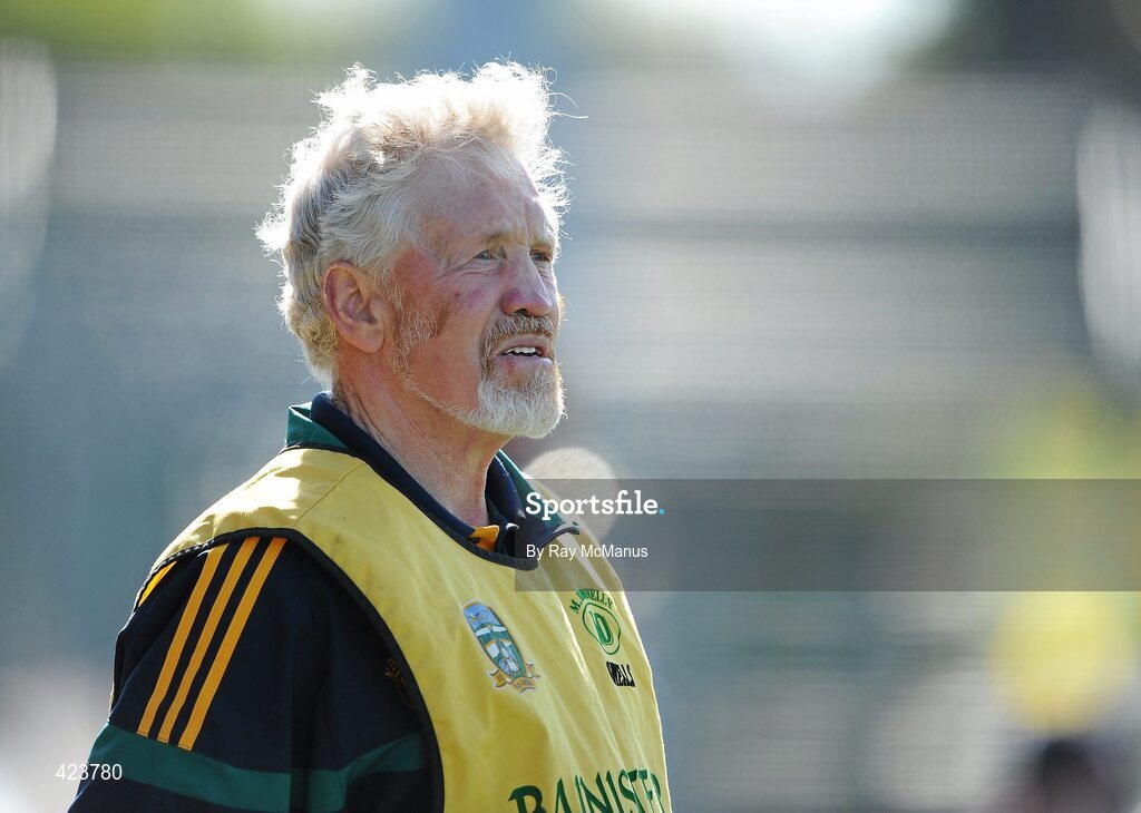 8 May 2010; The Meath manager T.J. Reilly near the end of the game. Christy Ring Cup, Round 1, Meath v Kildare, Pairc Tailteann, Navan, Co. Meath. Picture credit: Ray McManus / SPORTSFILE