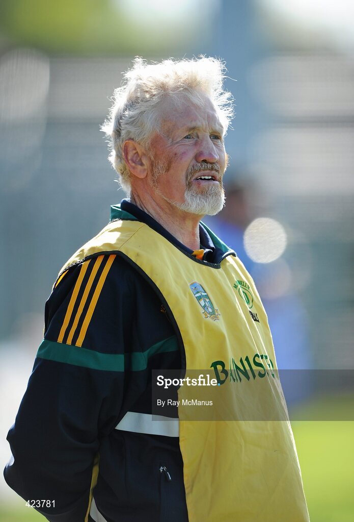 8 May 2010; The Meath manager T.J. Reilly near the end of the game. Christy Ring Cup, Round 1, Meath v Kildare, Pairc Tailteann, Navan, Co. Meath. Picture credit: Ray McManus / SPORTSFILE