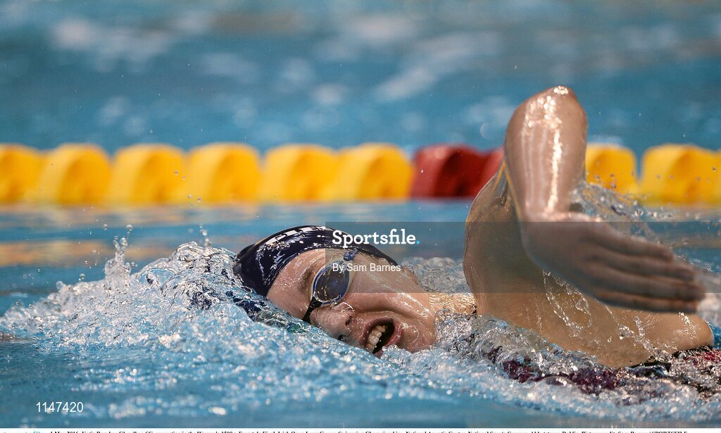 1 May 2016; Katie Baguley, Glenalbyn SC, competing in the Women's 1500m Freestyle Final. Irish Open Long Course Swimming Championships, National Aquatic Centre, National Sports Campus, Abbotstown, Dublin. Picture credit: Sam Barnes / SPORTSFILE
