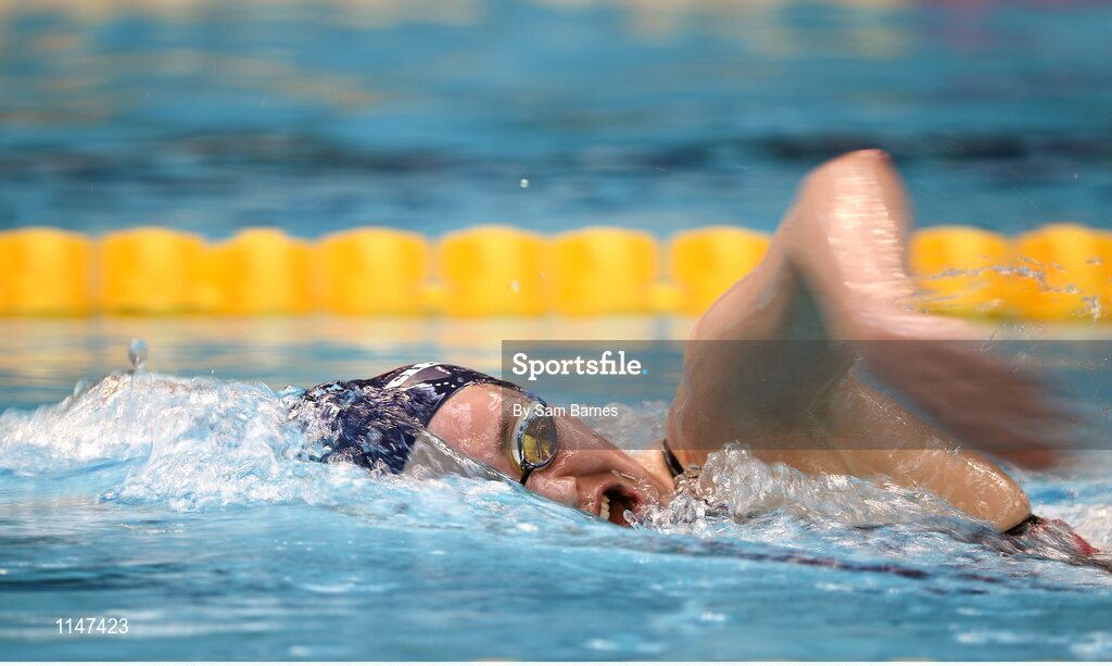 1 May 2016; Katie Baguley, Glenalbyn SC, competing in the Women's 1500m Freestyle Final. Irish Open Long Course Swimming Championships, National Aquatic Centre, National Sports Campus, Abbotstown, Dublin. Picture credit: Sam Barnes / SPORTSFILE