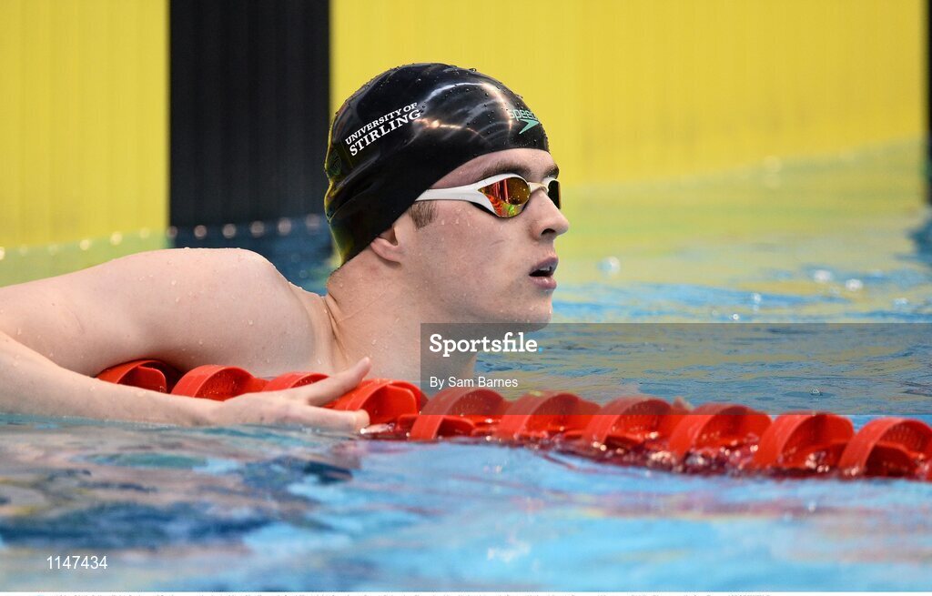 1 May 2016; Callum Bain, Cooktown SC, after competing in the Mens 50m Freestyle Semi-Final. Irish Open Long Course Swimming Championships, National Aquatic Centre, National Sports Campus, Abbotstown, Dublin. Picture credit: Sam Barnes / SPORTSFILE