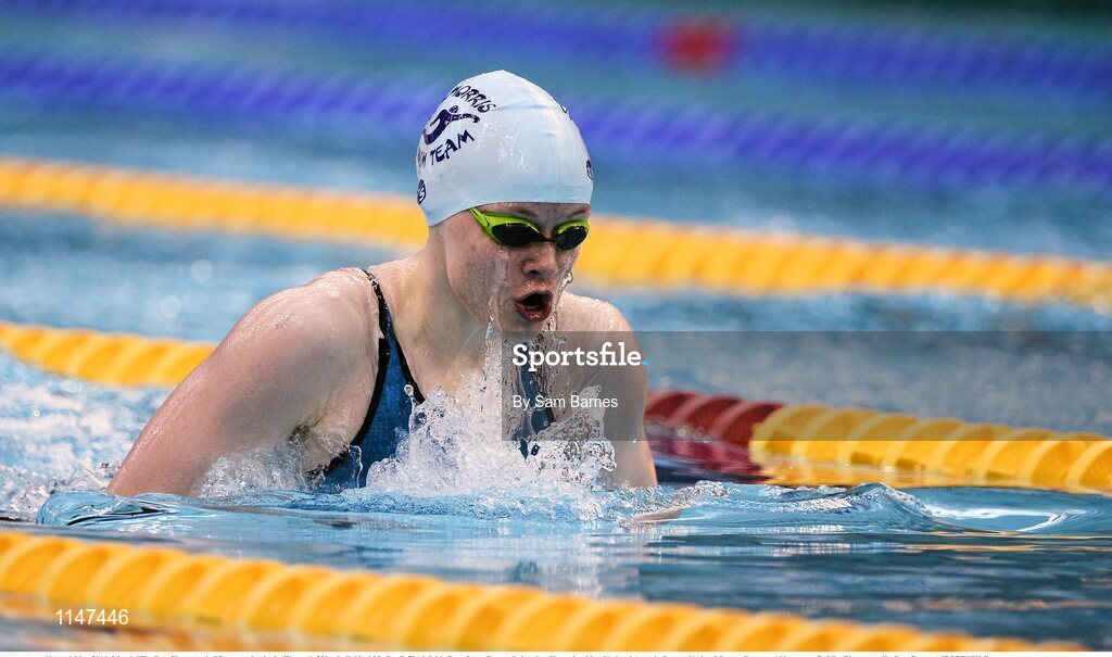 1 May 2016; Niamh Kilgallen, Claremorris SC, competing in the Women's 200m Individual Medley B-Final. Irish Open Long Course Swimming Championships, National Aquatic Centre, National Sports Campus, Abbotstown, Dublin. Picture credit: Sam Barnes / SPORTSFILE