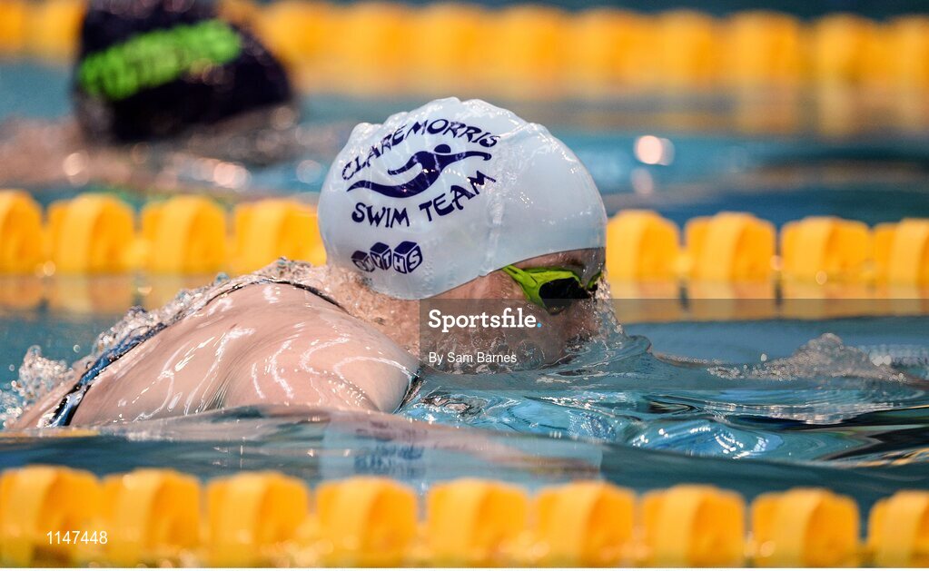 1 May 2016; Niamh Kilgallen, Claremorris SC, competing in the Women's 200m Individual Medley B-Final. Irish Open Long Course Swimming Championships, National Aquatic Centre, National Sports Campus, Abbotstown, Dublin. Picture credit: Sam Barnes / SPORTSFILE