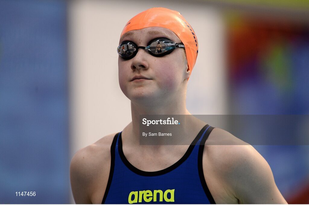 1 May 2016; Niamh Coyne, Tallaght SC, ahead of the Women's 200m Breaststroke A-Final. Irish Open Long Course Swimming Championships, National Aquatic Centre, National Sports Campus, Abbotstown, Dublin. Picture credit: Sam Barnes / SPORTSFILE