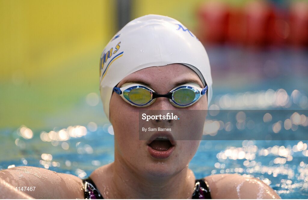 1 May 2016; Mona McSharry, Marlins SC, after competing in the Women's 200m Breaststroke A-Final. Irish Open Long Course Swimming Championships, National Aquatic Centre, National Sports Campus, Abbotstown, Dublin. Picture credit: Sam Barnes / SPORTSFILE