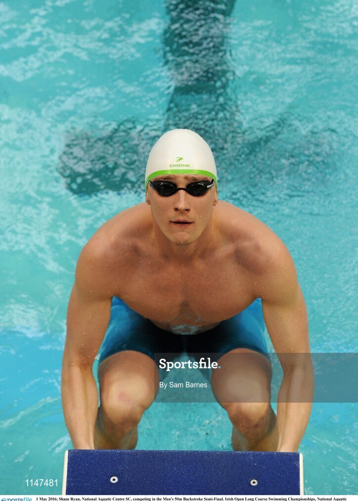 1 May 2016; Shane Ryan, National Aquatic Centre SC, competing in the Men's 50m Backstroke Semi-Final. Irish Open Long Course Swimming Championships, National Aquatic Centre, National Sports Campus, Abbotstown, Dublin. Picture credit: Sam Barnes / SPORTSFILE
