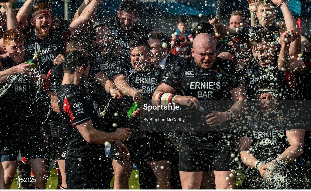 8 May 2016; Wicklow players celebrate their Bank of Ireland Provincial Towns Cup victory. Bank of Ireland Provincial Towns Cup, Final, Enniscorthy RFC v Wicklow RFC. Ashbourne RFC, Ashbourne, Co. Meath. Picture credit: Stephen McCarthy / SPORTSFILE