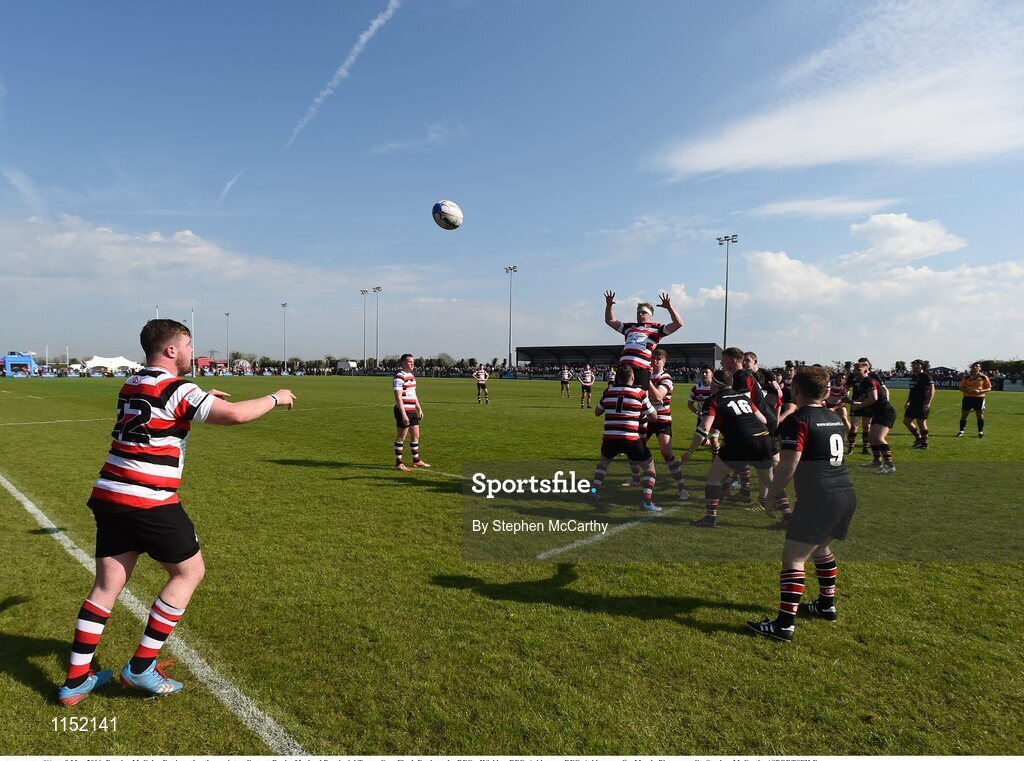 8 May 2016; Damien McCabe, Enniscorthy, throws into a lineout. Bank of Ireland Provincial Towns Cup, Final, Enniscorthy RFC v Wicklow RFC. Ashbourne RFC, Ashbourne, Co. Meath. Picture credit: Stephen McCarthy / SPORTSFILE
