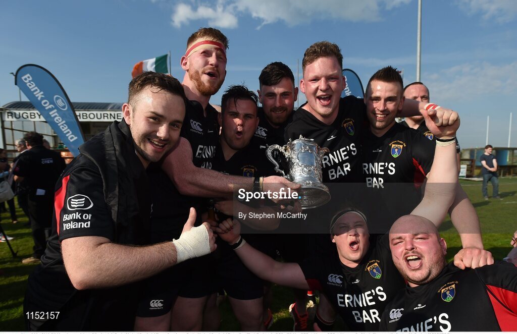 8 May 2016; Wicklow players celebrate following their Bank of Ireland Provincial Towns Cup victory. Bank of Ireland Provincial Towns Cup, Final, Enniscorthy RFC v Wicklow RFC. Ashbourne RFC, Ashbourne, Co. Meath. Picture credit: Stephen McCarthy / SPORTSFILE