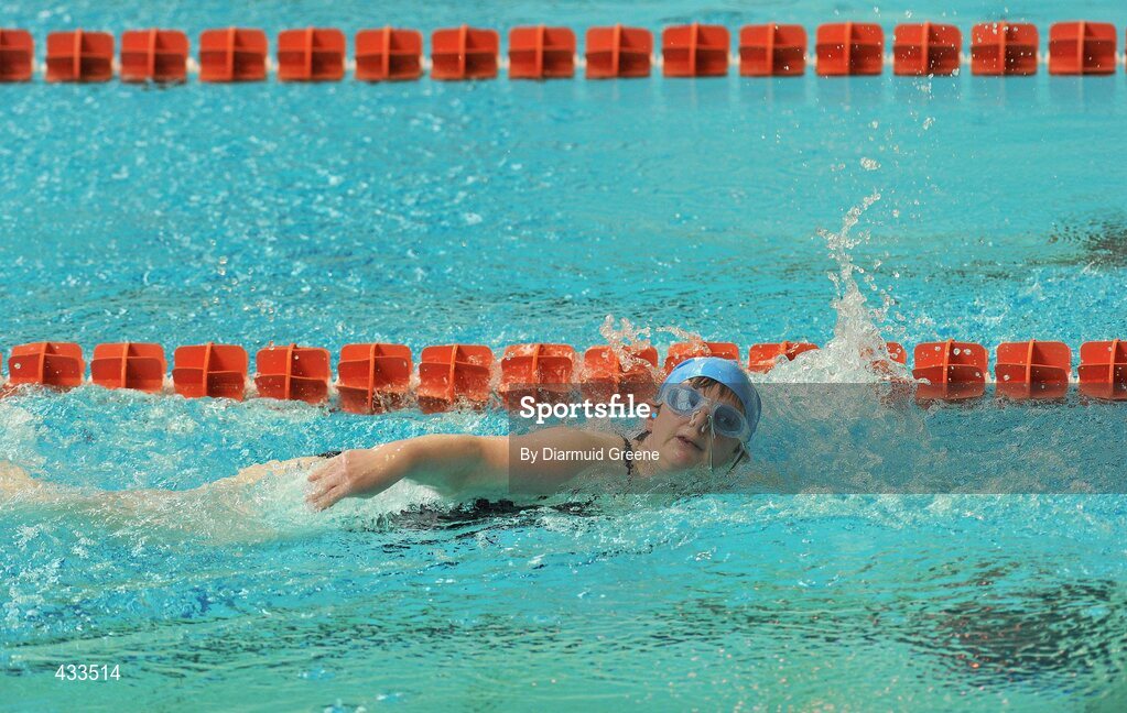 10 June 2010; Shannon Moss, from Fingal, Co. Dublin, on her way to winning the 25m Freestyle heat, division 8, during the 2010 Special Olympics Ireland Games. University of Limerick, Limerick. Picture credit: Diarmuid Greene / SPORTSFILE