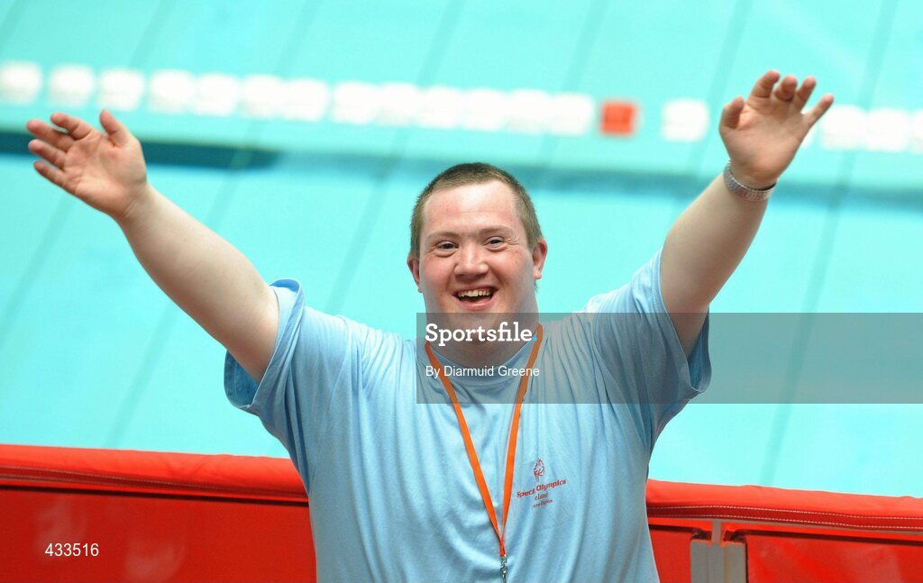 10 June 2010; Athlete Eamonn Brennan, from Finglas, Co. Dublin, enjoys the aquatics during the 2010 Special Olympics Ireland Games. University of Limerick, Limerick. Picture credit: Diarmuid Greene / SPORTSFILE