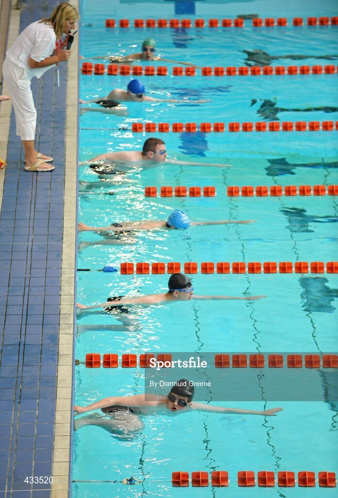10 June 2010; A general view of competitors before the Division 13 Freestyle heat at the 2010 Special Olympics Ireland Games. University of Limerick, Limerick. Picture credit: Diarmuid Greene / SPORTSFILE