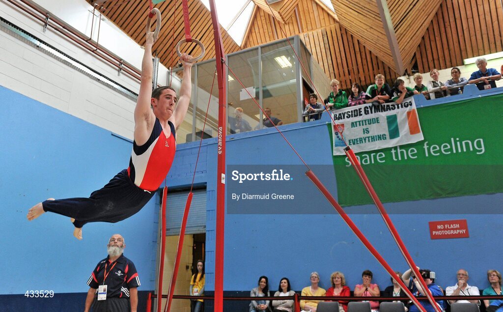 10 June 2010; Joseph Linnane, from Ennis, Co. Clare, competes on the rings during the 2010 Special Olympics Ireland Games. University of Limerick, Limerick. Picture credit: Diarmuid Greene / SPORTSFILE