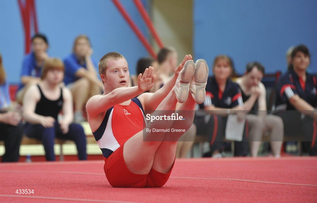 10 June 2010; Brian McSweeney, from Kilbarry Gymnastics Club, Waterford, in action during the 2010 Special Olympics Ireland Games. University of Limerick, Limerick. Picture credit: Diarmuid Greene / SPORTSFILE