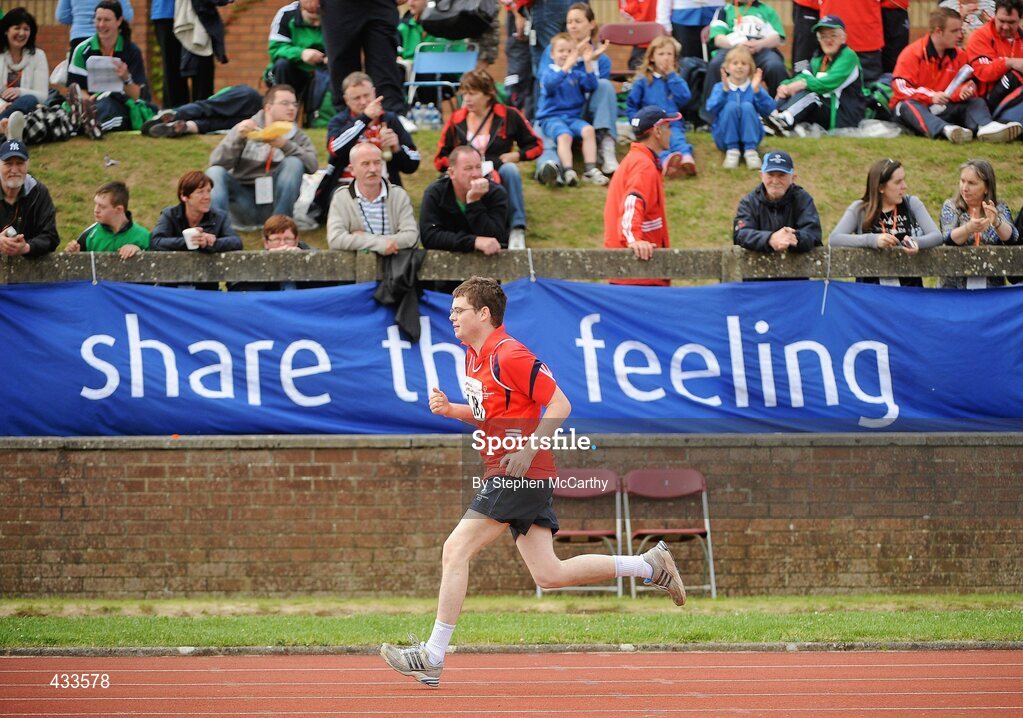 10 June 2010; Con Credon, from Douglas, Cork, in action during the athletics divisioning events at the 2010 Special Olympics Ireland Games. University of Limerick, Limerick. Picture credit: Stephen McCarthy / SPORTSFILE