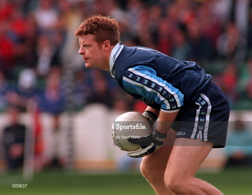 7 June 1998; David Byrne of Dublin during the Leinster Senior Football Championship Quarter-Final match between Dublin and Kildare at Croke Park in Dublin. Photo by David Maher/Sportsfile
