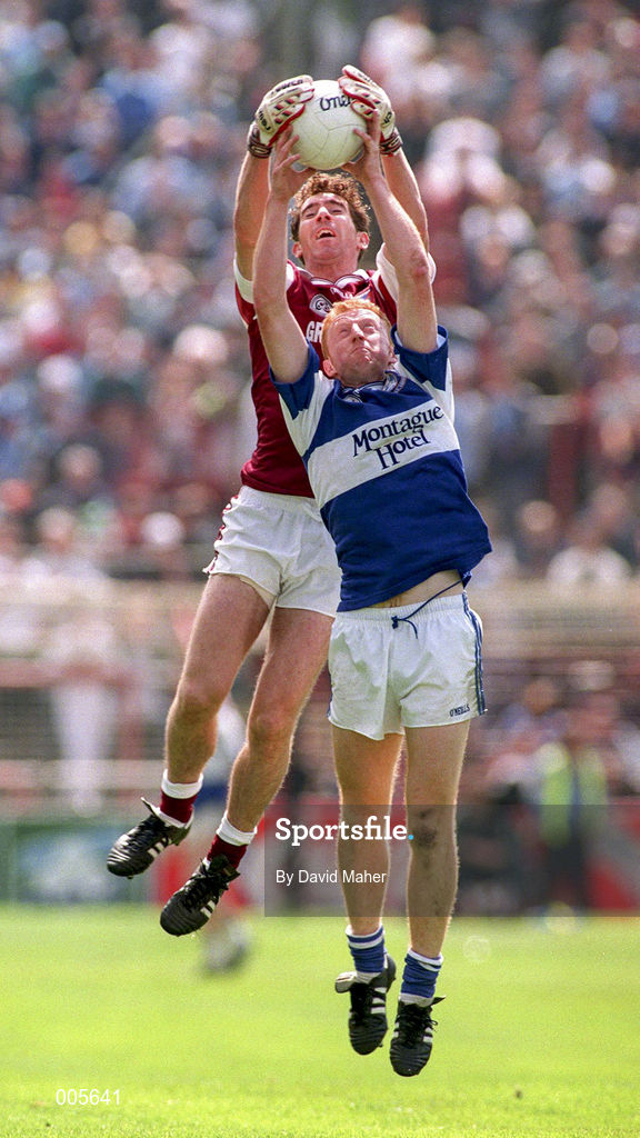 7 June 1998; Michael Lawlor of Laois in action against David Hughes of Westmeath during the Leinster Senior Football Championship Quarter-Final match between Laois and Westmeath at Croke Park in Dublin. Photo by David Maher/Sportsfile