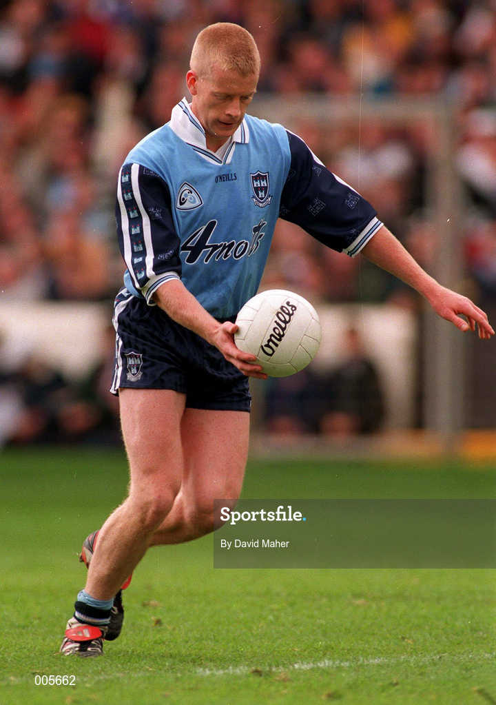 7 June 1998; Declan Darcy of Dublin during the Leinster Senior Football Championship Quarter-Final match between Dublin and Kildare at Croke Park in Dublin. Photo by David Maher/Sportsfile