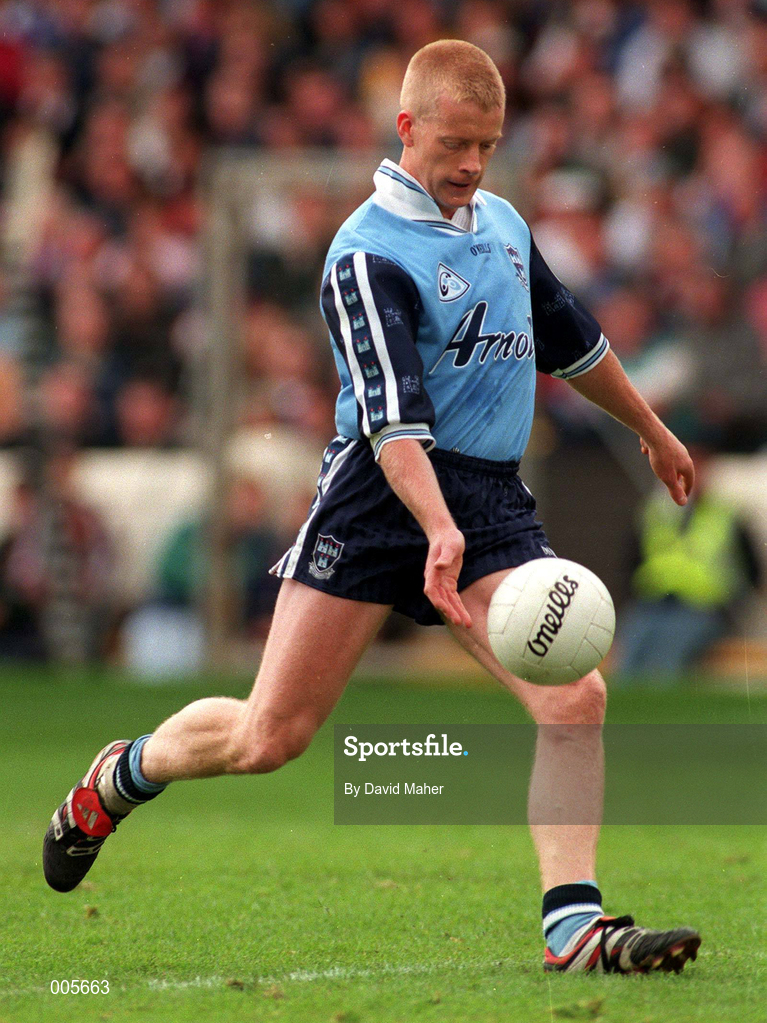 7 June 1998; Declan Darcy of Dublin during the Leinster Senior Football Championship Quarter-Final match between Dublin and Kildare at Croke Park in Dublin. Photo by David Maher/Sportsfile