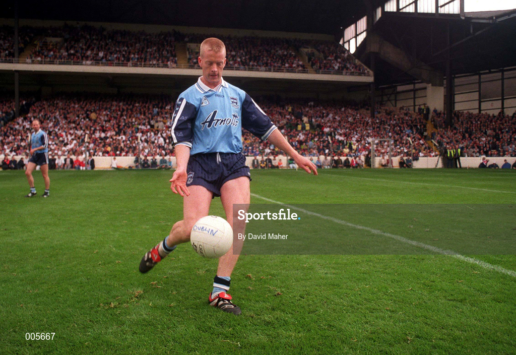 7 June 1998; Declan Darcy of Dublin before the Leinster Senior Football Championship Quarter-Final match between Dublin and Kildare at Croke Park in Dublin. Photo by David Maher/Sportsfile